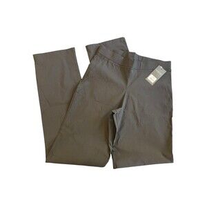 Long Tall Sally Trouser Pants Size  8 Black Stretch Straight Pull On Full Length